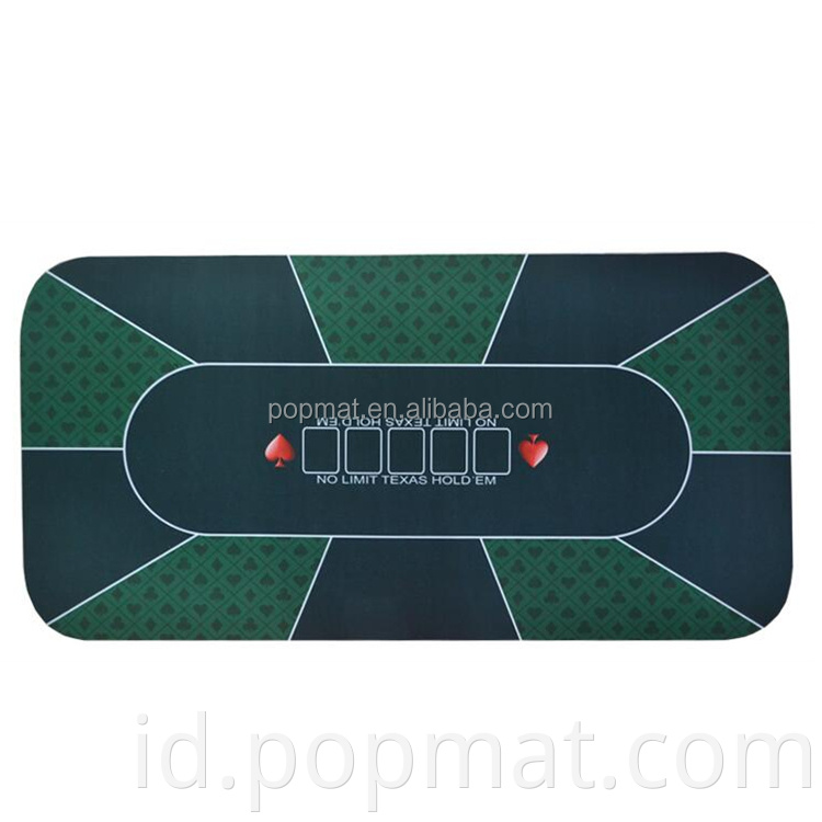 Ukuran besar poker meja judi tikar anti silp full color cetak karet game mat